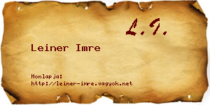 Leiner Imre névjegykártya